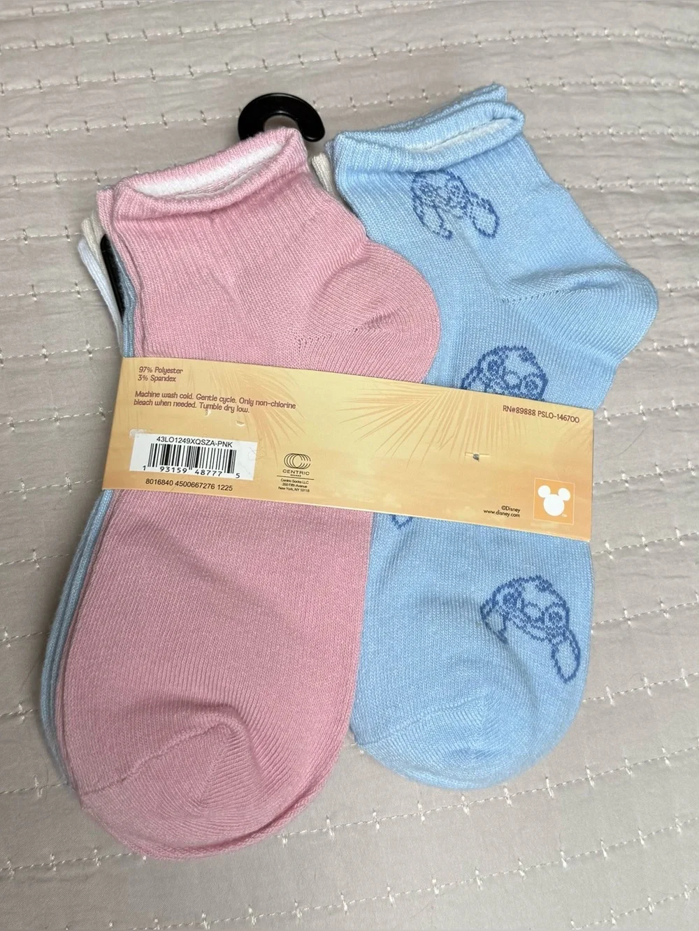 Disney Stitch Women’s Quarter Socks - - 8 Pairs - NWT